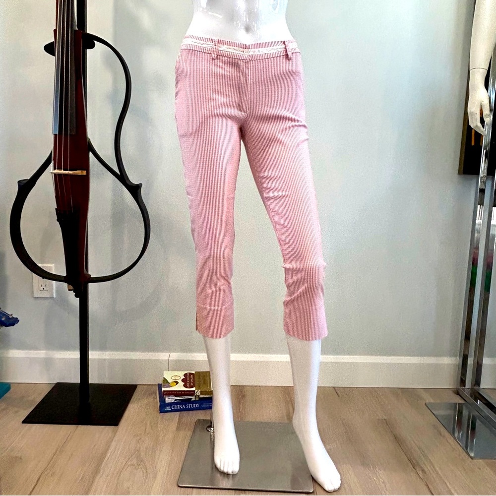 Emanuela Stretch Gingham Capris